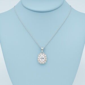 Stamped 925 Sterling Silver Women
Chain Pendant Necklace